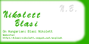 nikolett blasi business card